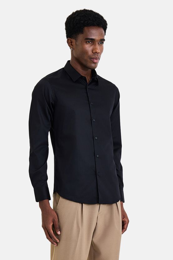 Snitch Men Black Formal Shirt - Image 3