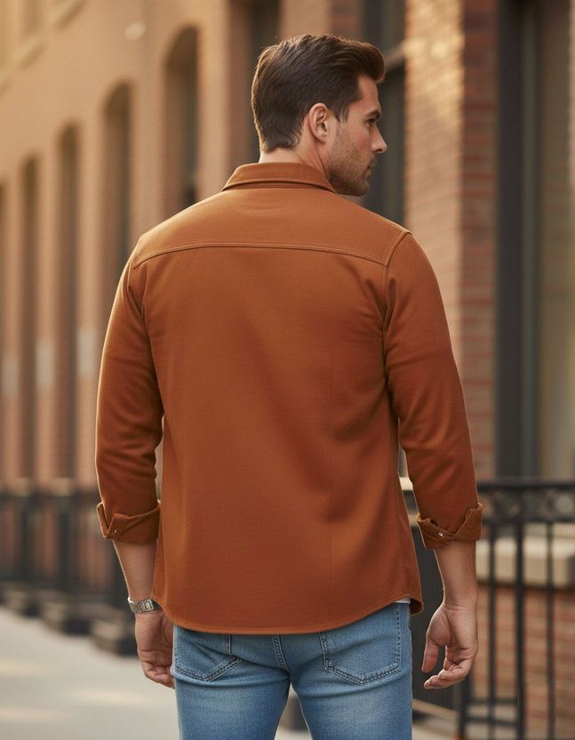 Styles Thief Men Orange Casual Shirt - Image 4