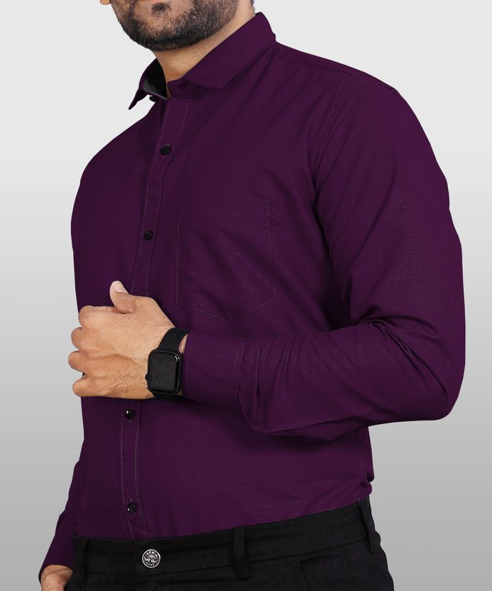 METRONAUT Men Purple Casual Shirt - Image 3