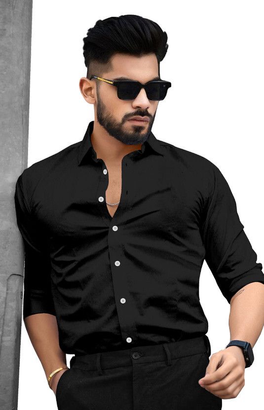RAFSON Men Regular Fit Solid Spread Collar Formal Shirt - Image 2