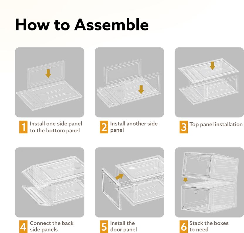 AGARO Stackable Shoe Storage Box, Clear Sneaker Crates with Magne...more - Image 3