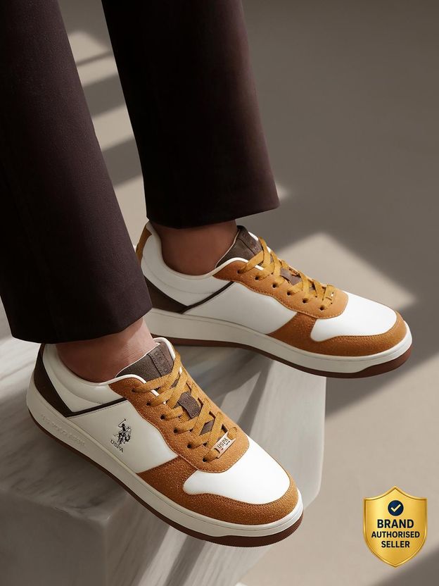U.S. POLO ASSN. JOAN Men's Tan Sneakers 8 - Image 1