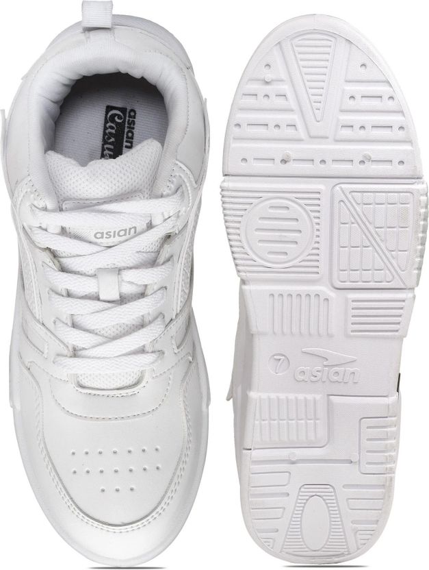 Asian Casual Sneakers For Men (White, 8) - Image 8