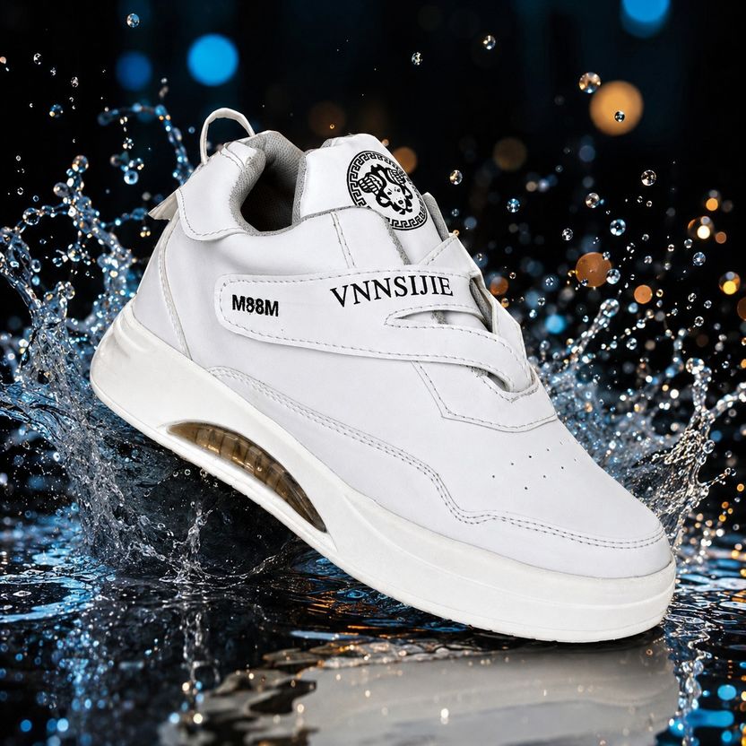 BIZAZO White Chunky High Top Platform Sneakers - Image 6