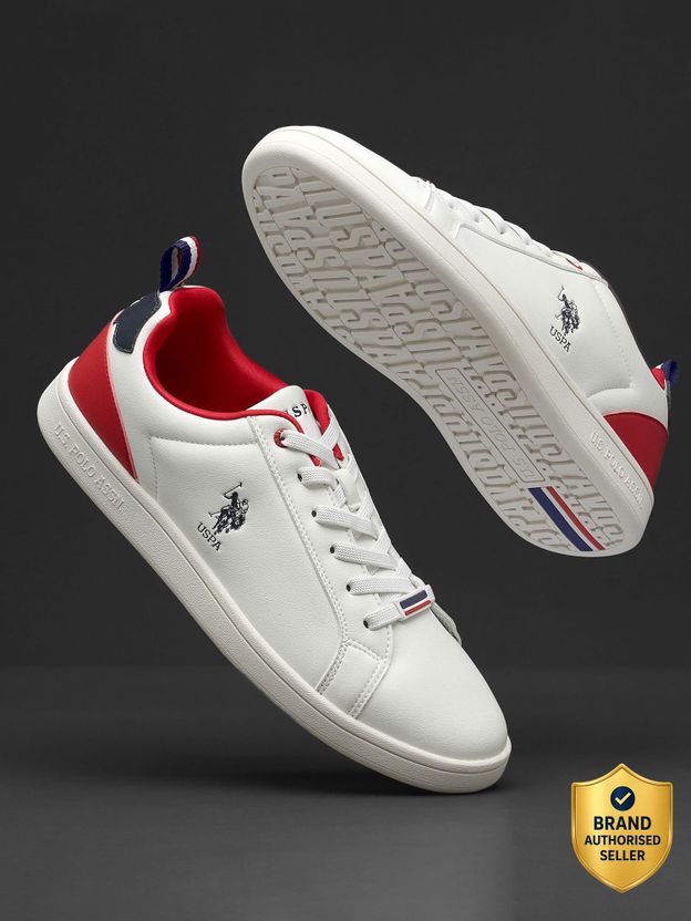 U.S. POLO ASSN. Men's Off White Sneakers Size 9 - Image 1