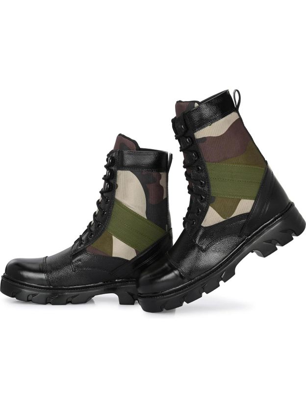 House of Common Genuine Leather Combat Army Boots for Men - Image 8