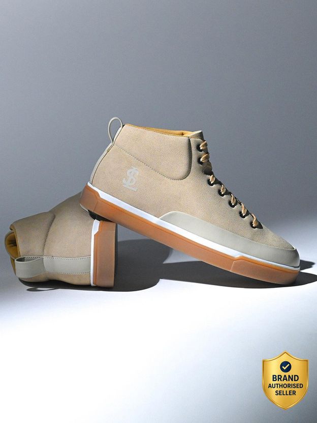 Louis Stitch Men's White Tan Sneaker, UK-8 - Image 1