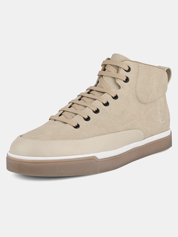Louis Stitch Men's White Tan Sneaker, UK-8 - Image 3