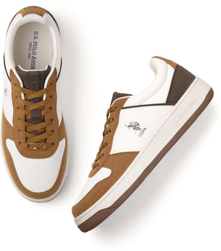 U.S. POLO ASSN. JOAN Men's Tan Sneakers 8 - Image 2