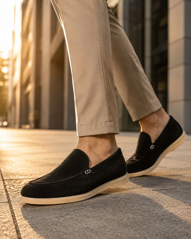 Roamra Men’s Suede Slip-On Loafers - Image 10