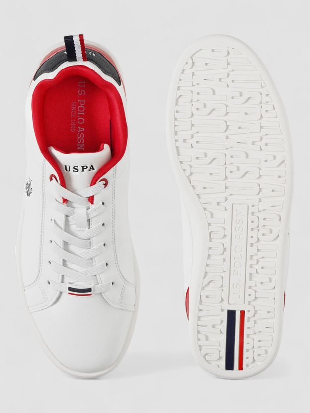 U.S. POLO ASSN. Men's Off White Sneakers Size 9 - Image 6
