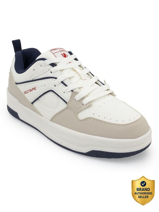 RED TAPE Men's White Grey Sneakers 8 - Image 7