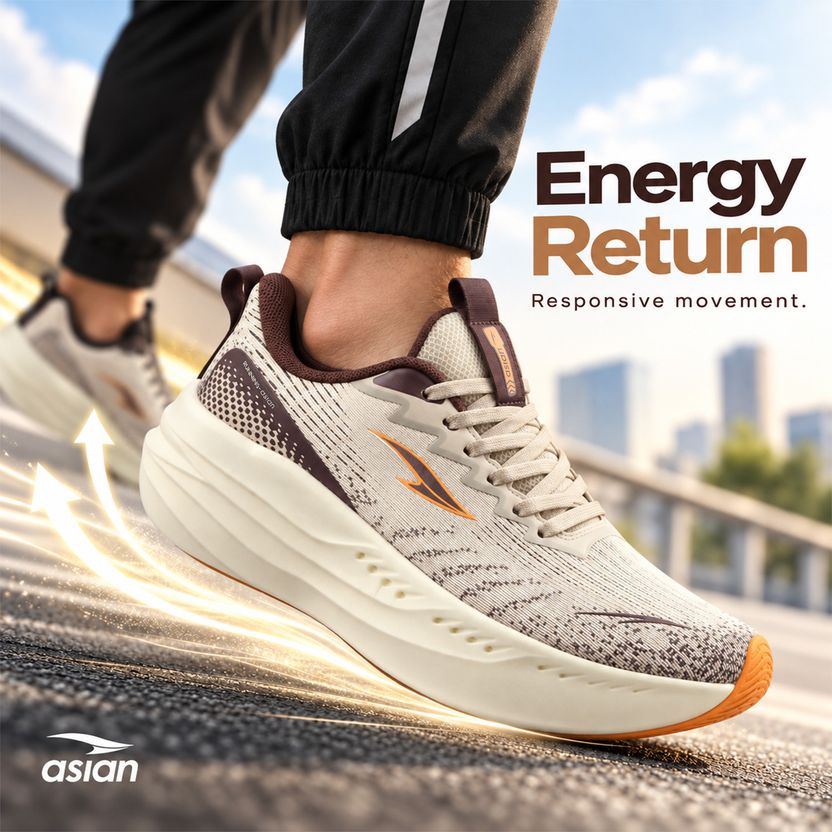 asian Aerofoam-02 Men's Running Shoes - Image 4