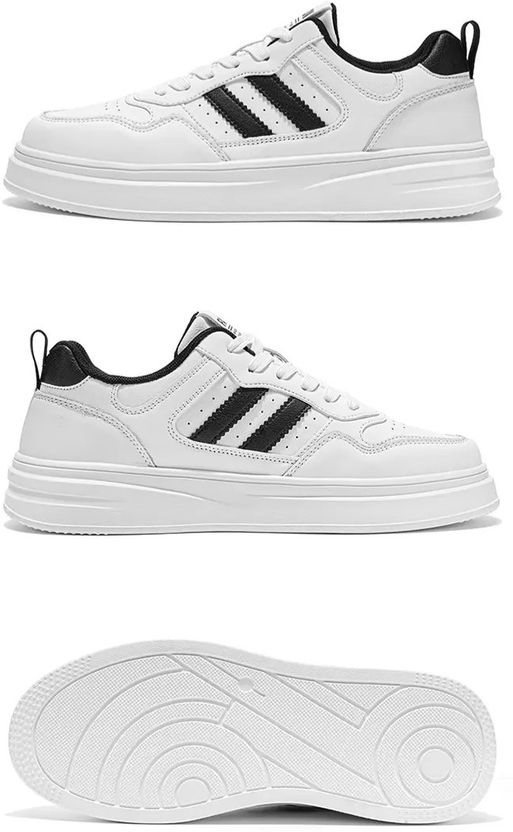 STRANGER BROTHERS White & Black Men's Sneaker - Image 5