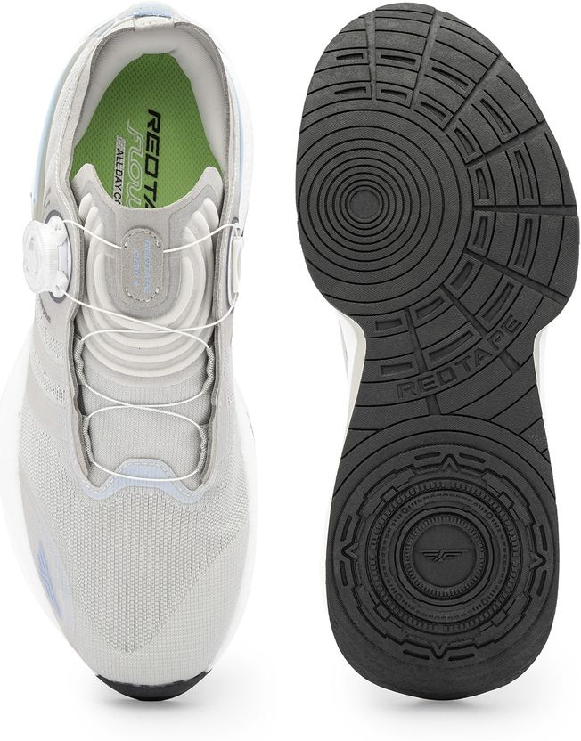 RED TAPE Men's White Walking Shoes Size 9 - Image 4