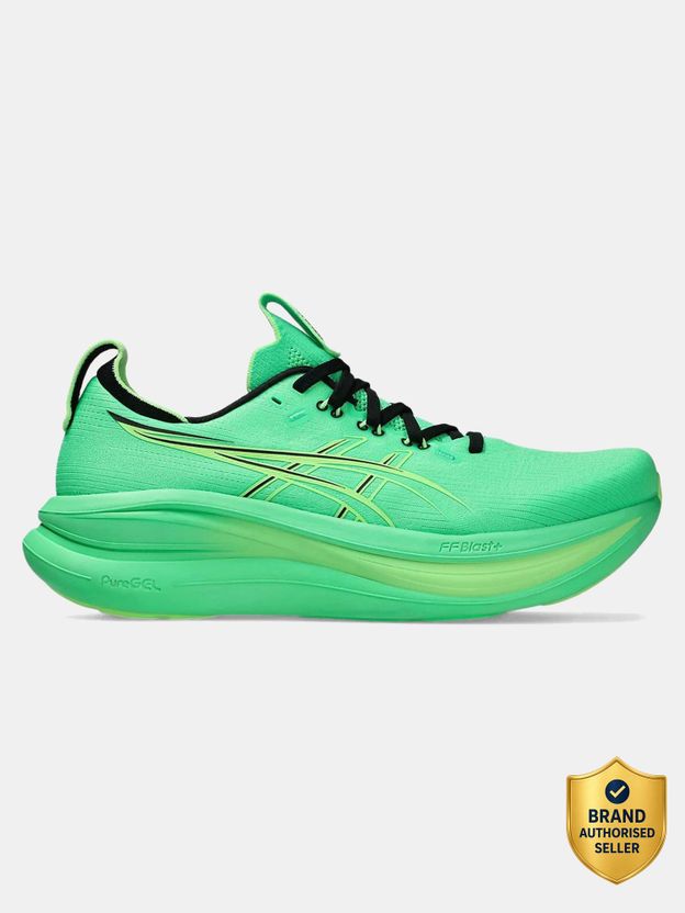 Asics GEL-NIMBUS 28 Men's Running Shoes (Green, 7) - Image 1