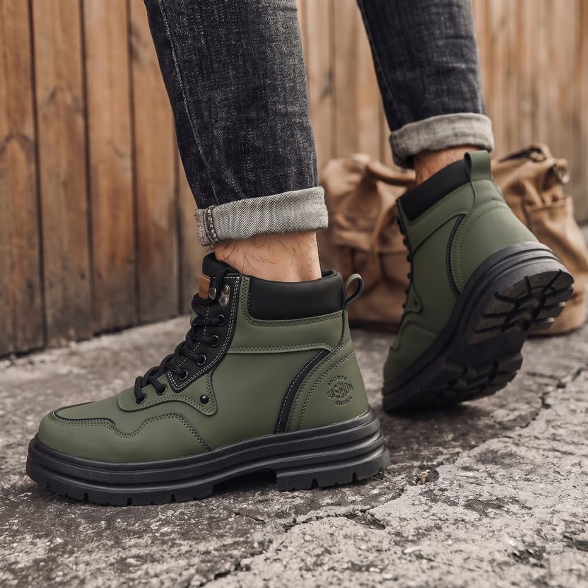 6ONE9 Men's Black High Ankle Sneaker Boots - Image 7