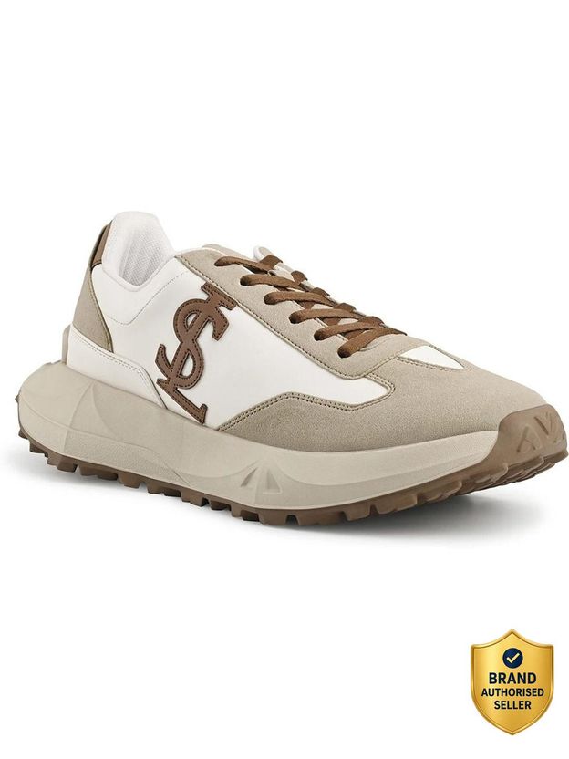 Louis Stitch Men's White and Beige Sneaker - Image 3