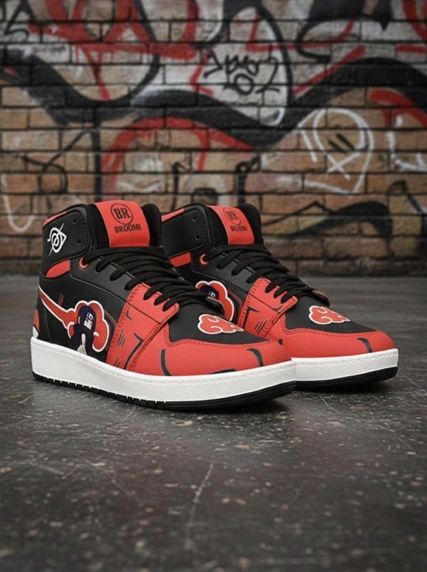 BROOMI High Top Sneakers Spider Design Red - Image 6