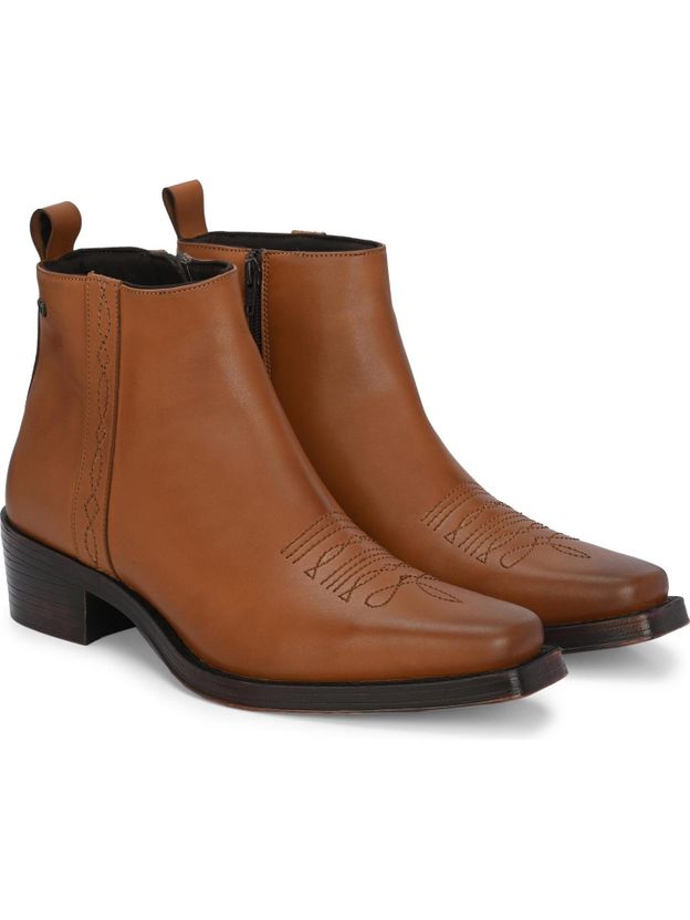 Delize CowBoy Ankle Boots For Men - Image 8