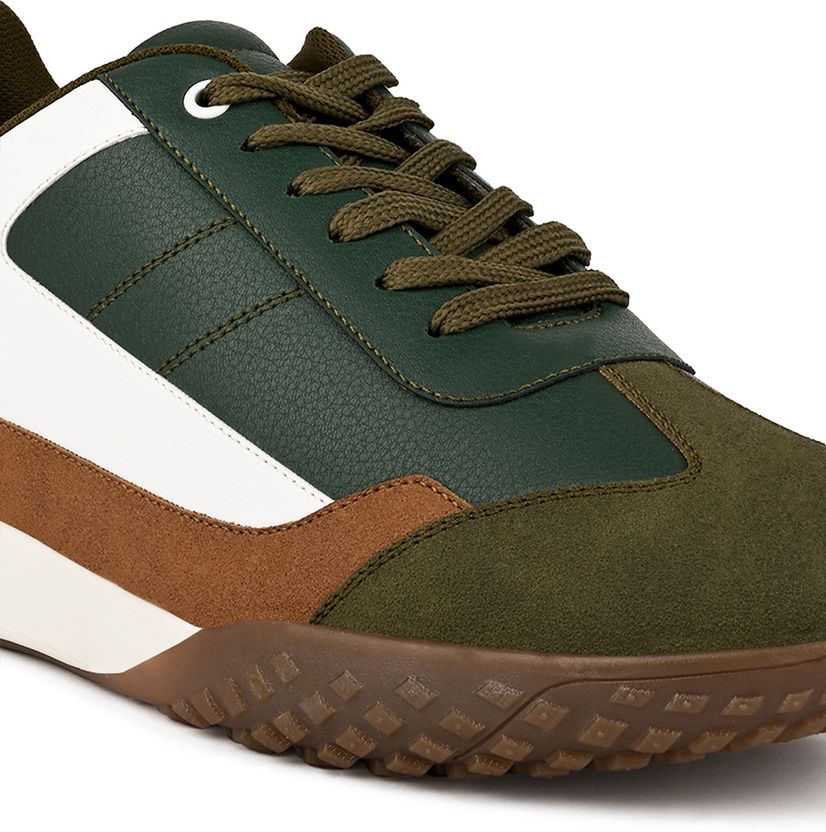 Louis Stitch Men's Green Tan Sneaker, UK-6 - Image 7