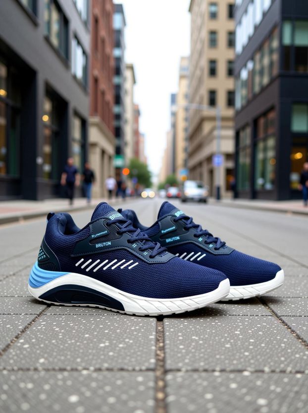 BRUTON Trendy Sports Running Shoes (Blue) - Image 3