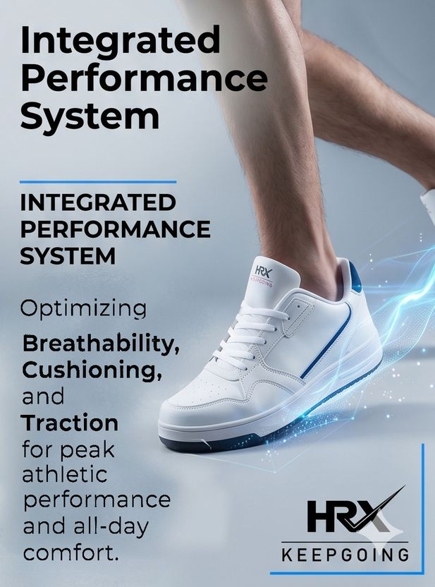 HRX by Hrithik Roshan Men's White Casual Shoes 7 - Image 4