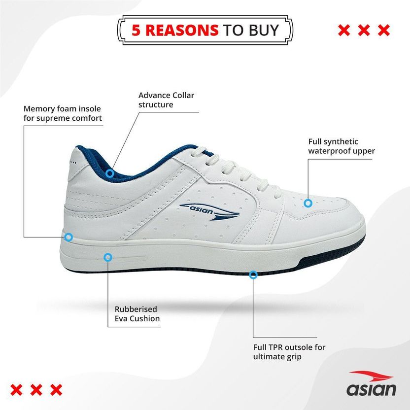 Asian Men's Flat Sole Memory Cushion Sneakers - Image 4
