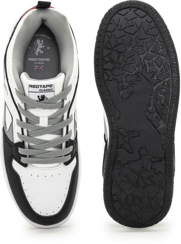 RED TAPE Men's White Grey Sneakers 8 - Image 5