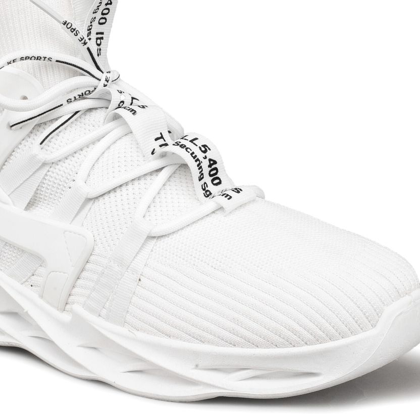 RapidBox High Tops Sneakers For Men (White, 9) - Image 6