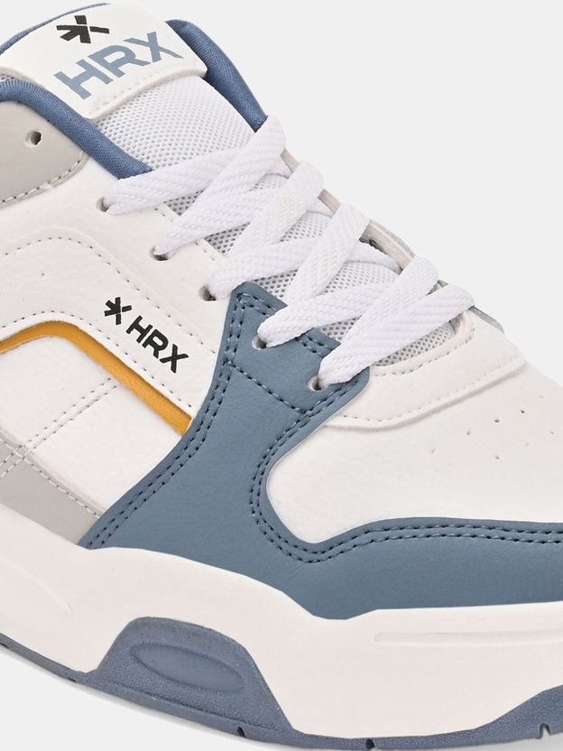 HRX by Hrithik Roshan Men's White & Blue Sneakers - Image 8