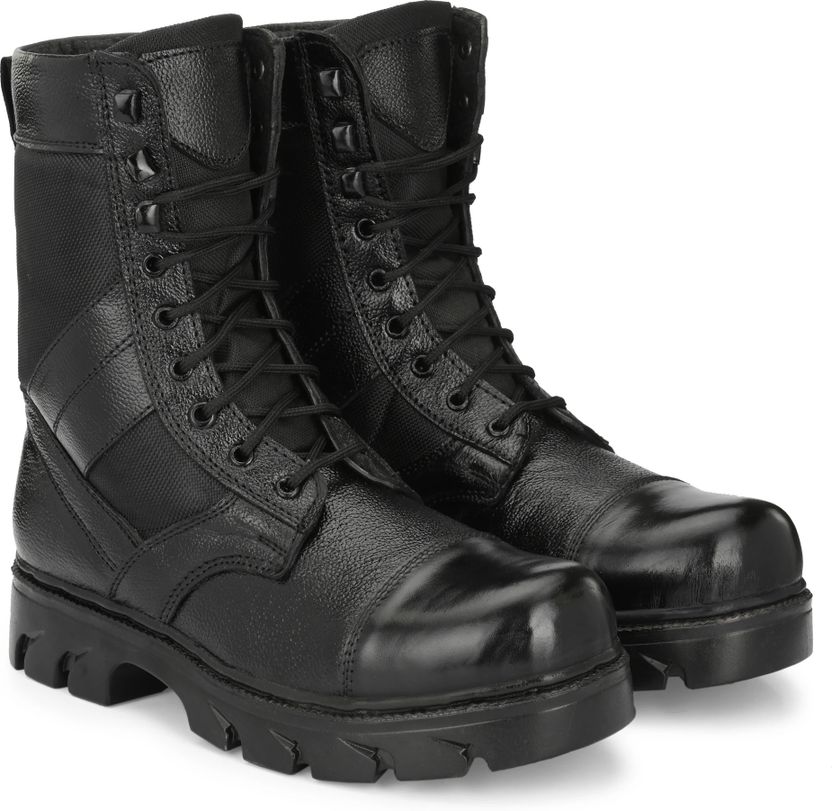 House of Common Genuine Leather Combat Army Boots for Men - Image 3