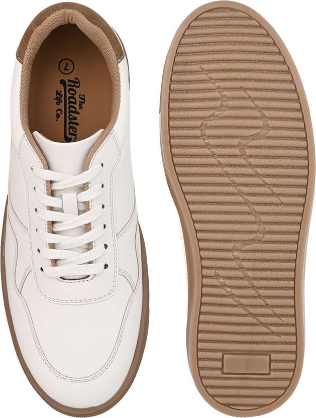Roadster Men White Casual Sneakers - Image 3