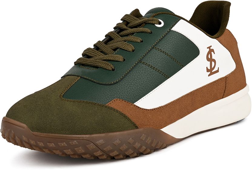 Louis Stitch Men's Green Tan Sneaker, UK-6 - Image 5