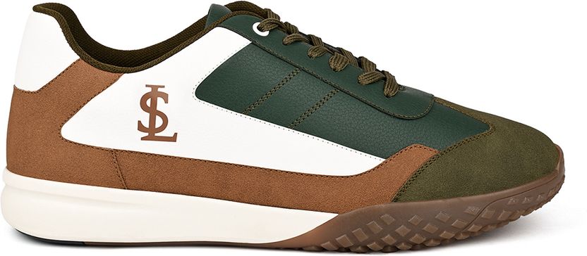 Louis Stitch Men's Green Tan Sneaker, UK-6 - Image 6