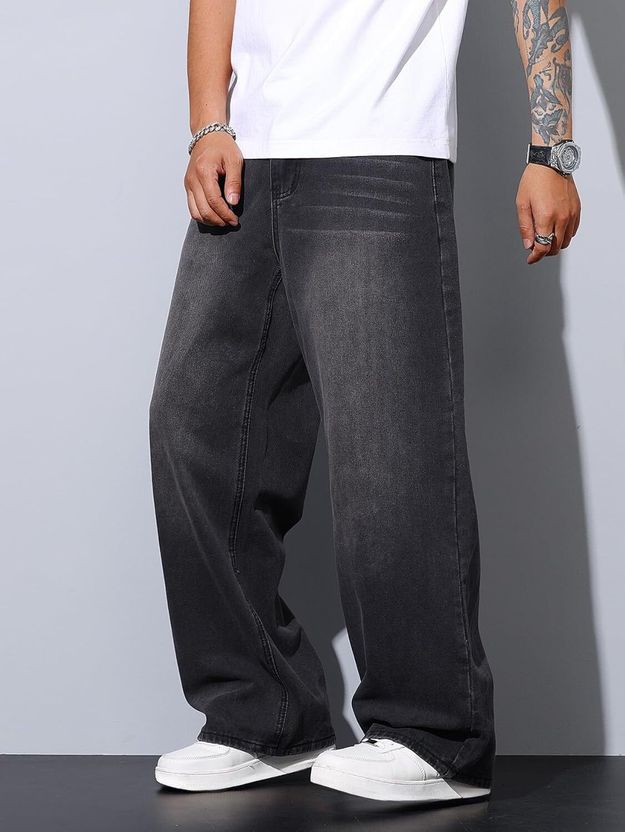 BLACSMOKY Men Relaxed Fit Mid Rise Grey Jeans - Image 3