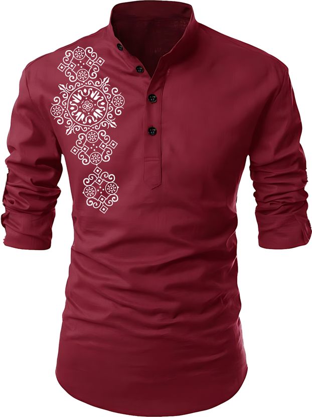 Kavyangle Men Solid Straight Kurta - Image 10