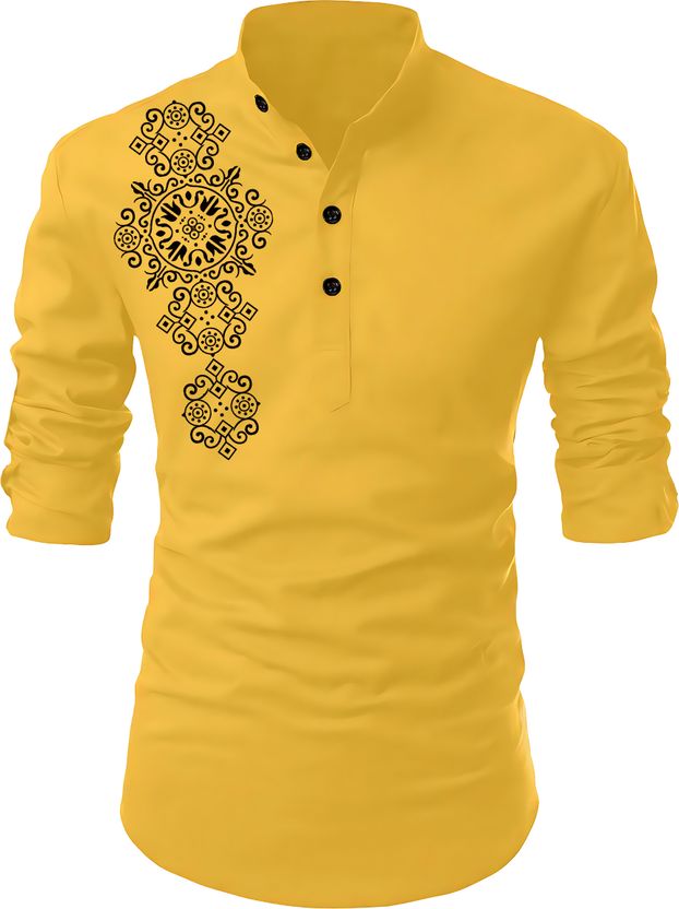 Kavyangle Men Solid Straight Kurta - Image 9