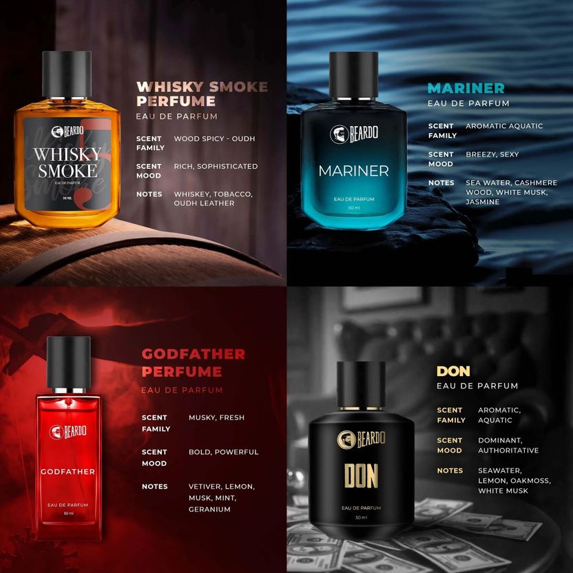 BEARDO Whiskey Smoke, Mariner, GodFather & Don Perfume - Image 7