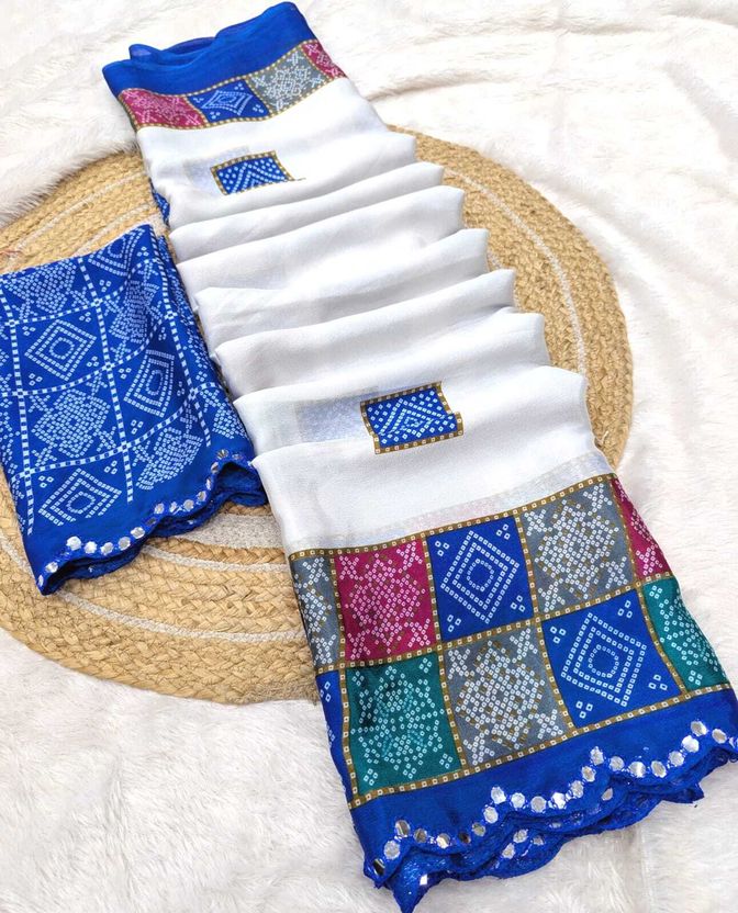 VD PRINTS Multicolor Silk Blend Saree - Image 1