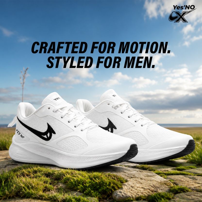 Yes'No Men's Lightweight Mesh Lace-Up Sports Shoes - Image 5