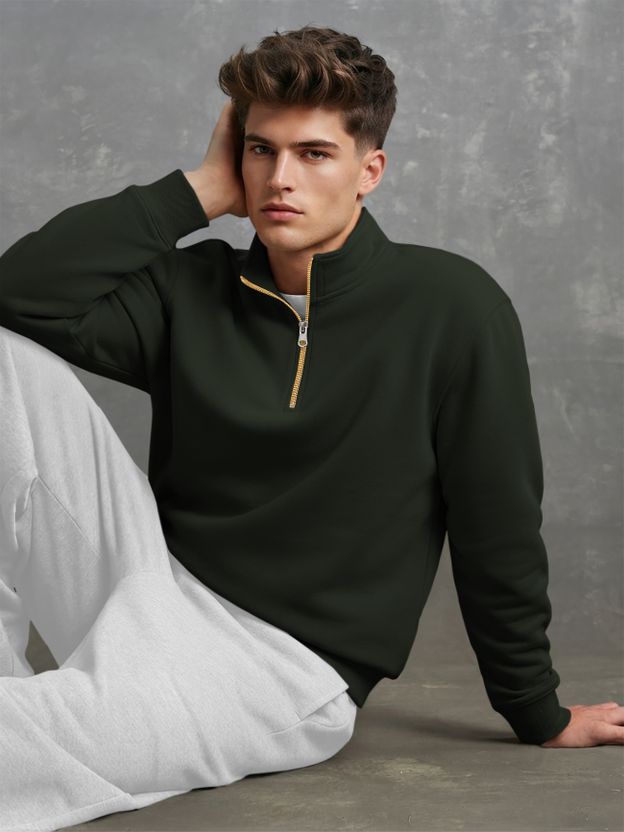 Viktor Full Sleeve Solid Men Sweatshirt - Image 10