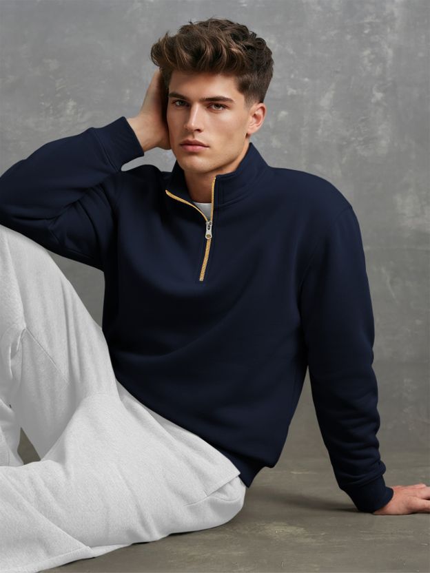 Viktor Full Sleeve Solid Men Sweatshirt - Image 9