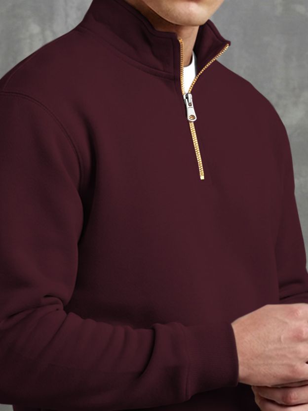 Viktor Full Sleeve Solid Men Sweatshirt - Image 5