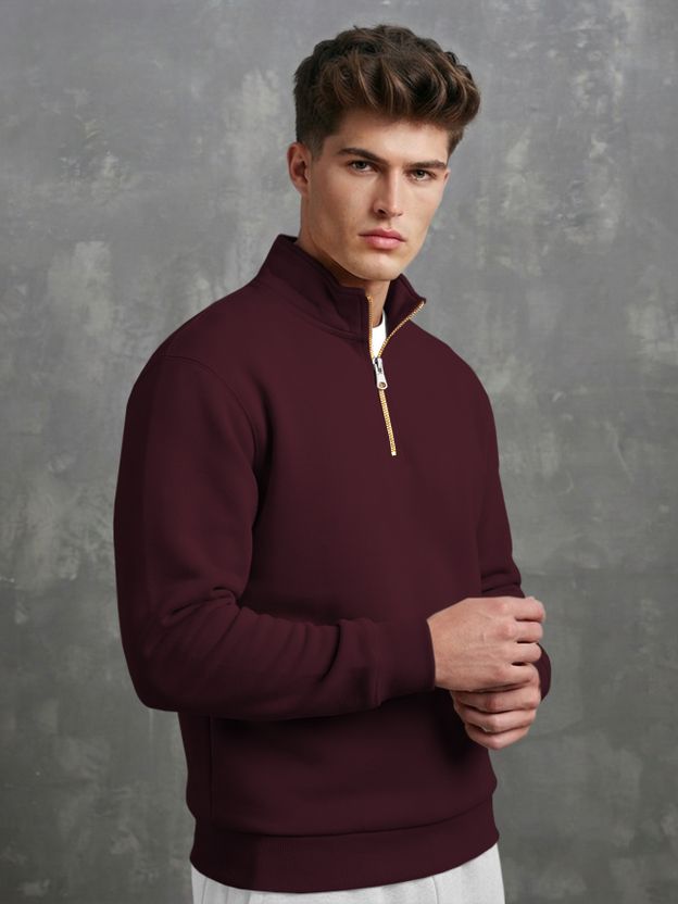 Viktor Full Sleeve Solid Men Sweatshirt - Image 3