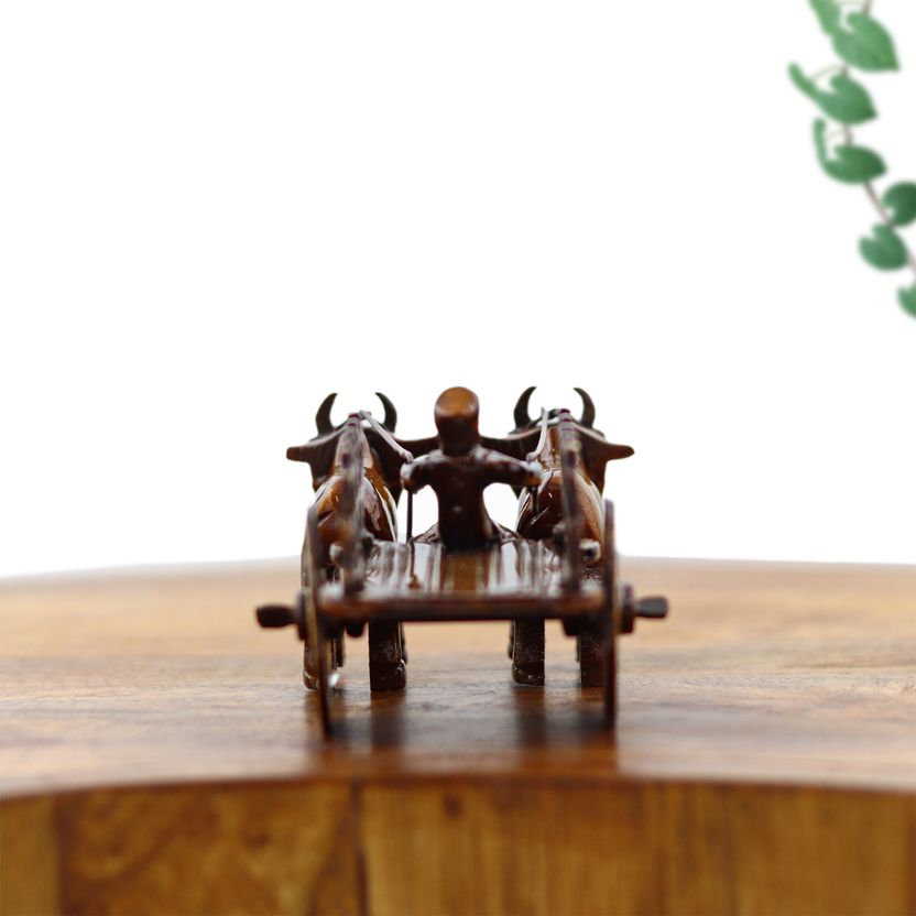 SMILES GIFT Open Ox Cart Showpiece - Image 5