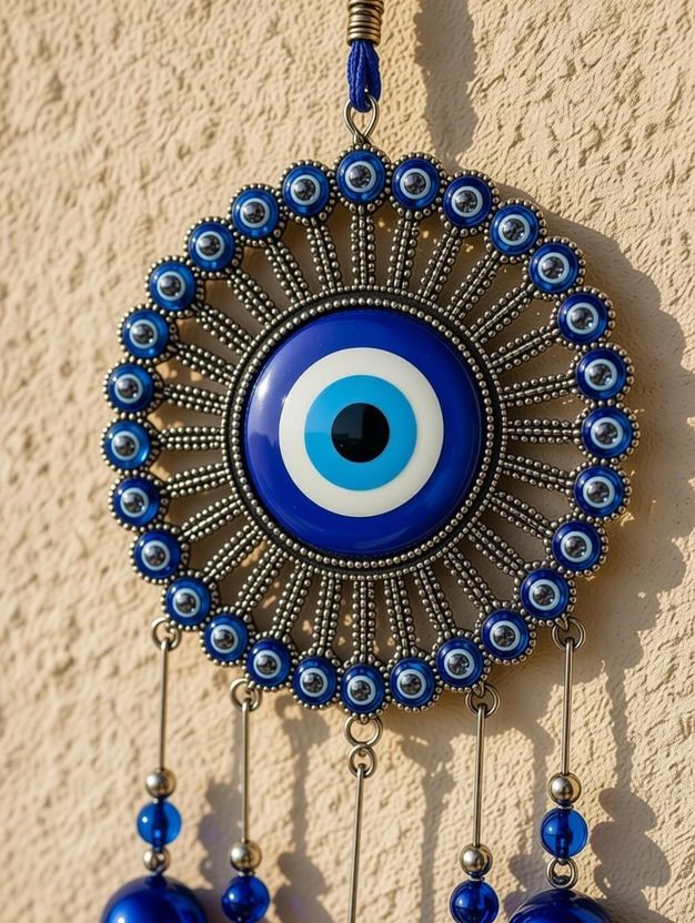 sculpmart Evil Eye Wind Chime with 5 Bells - Image 5
