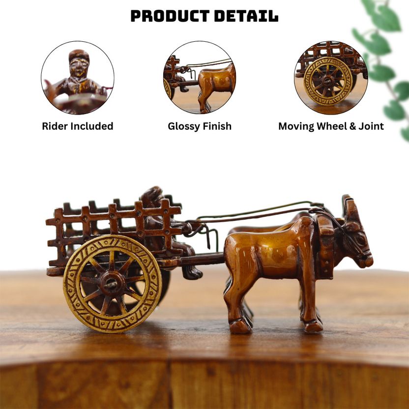 SMILES GIFT Open Ox Cart Showpiece - Image 7