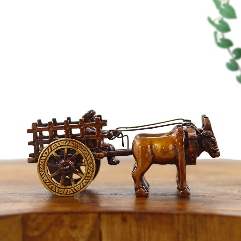 SMILES GIFT Open Ox Cart Showpiece - Image 4