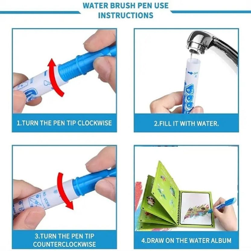 SQUIDSY Reusable Water Magic Coloring Book - Image 2